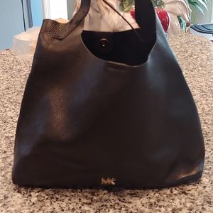 Michael Kor black leather hobo purse